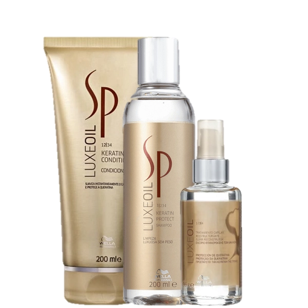 Produto: SP System Professional Luxe Oil Keratin Restore Duo 200ml e Oleo Capilar 100ml