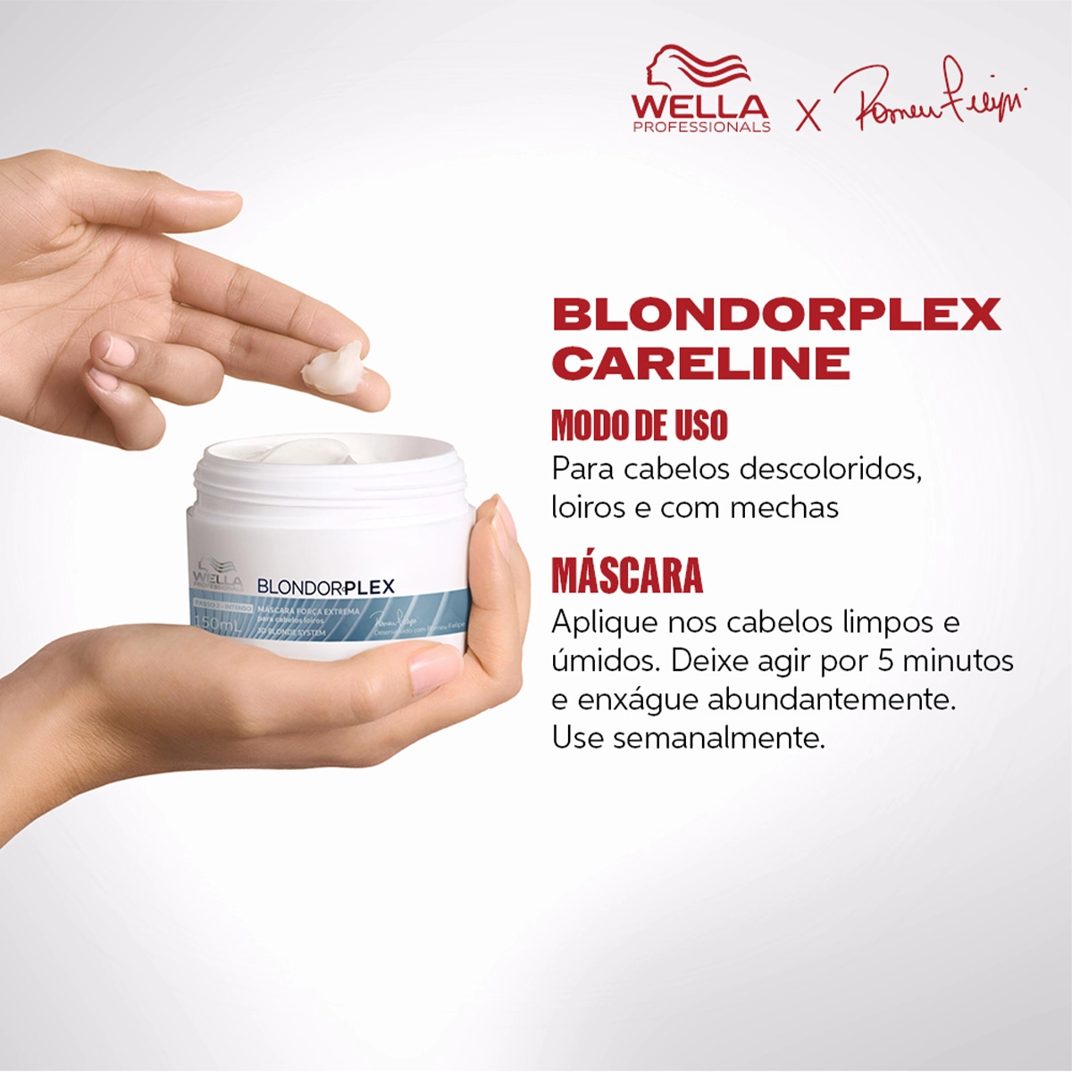 Kit Shampoo 250ml e Máscara 150ml Wella Professionals BlondorPlex Produto Kit Shampoo 250ml e Máscara 150ml Wella Professionals BlondorPlex