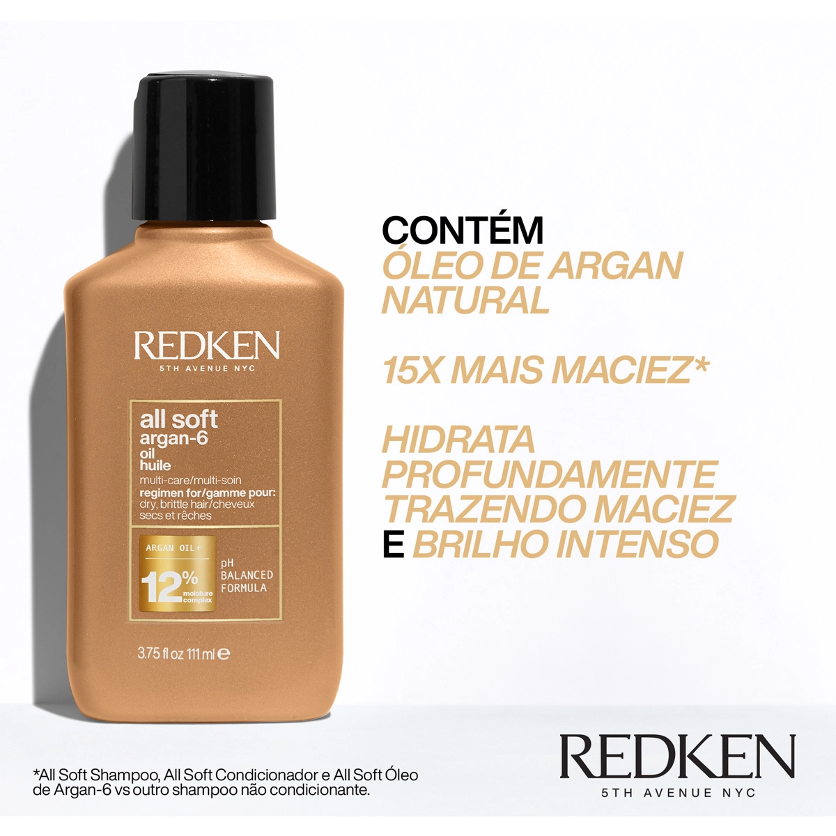 Produto: Óleo Capilar All Soft Argan 6 Redken 111ml