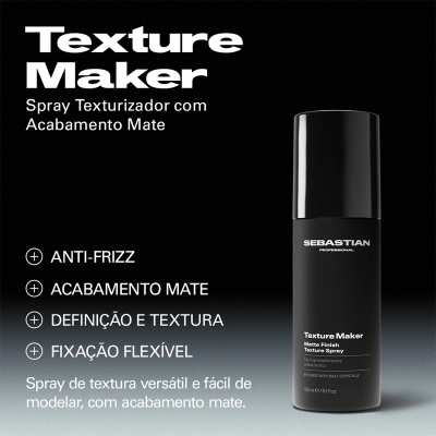 Spray Texturizador Texture Maker Sebastian Professional 150ml Produto Spray Texturizador Texture Maker Sebastian Professional 150ml