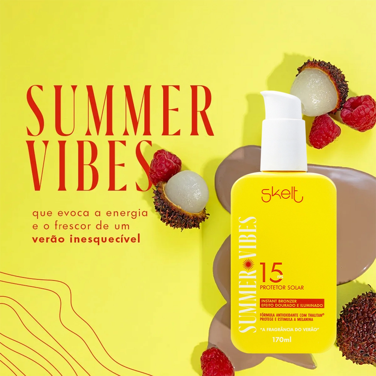 Produto: Kit Skelt Summer Vibes Urban Beat Protetor Solar Hidratante (2 produtos)