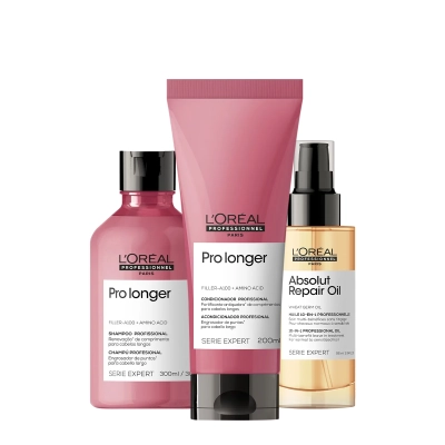 Produto: Kit L'Oréal Professionnel Pro Longer Shampoo 300ml Condicionador 200ml e Óleo Reparador 90ml