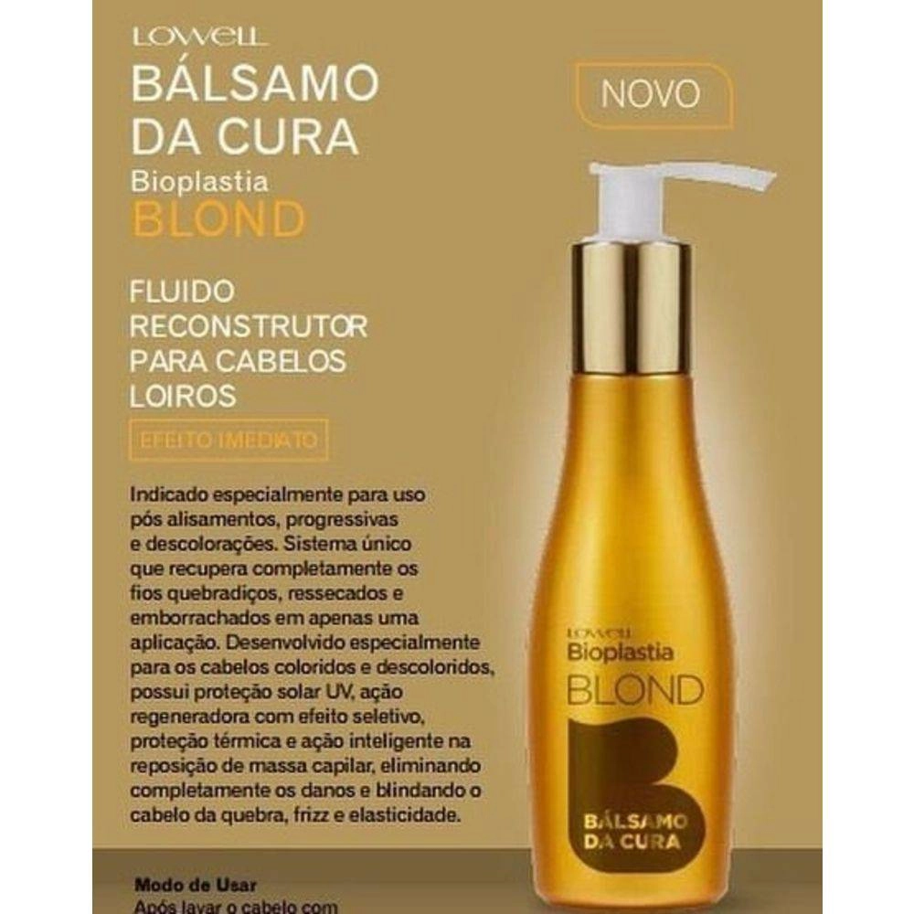 Bálsamo da Cura Bioplastia Capilar Blond Lowell 120ml Produto Bálsamo da Cura Bioplastia Capilar Blond Lowell 120ml