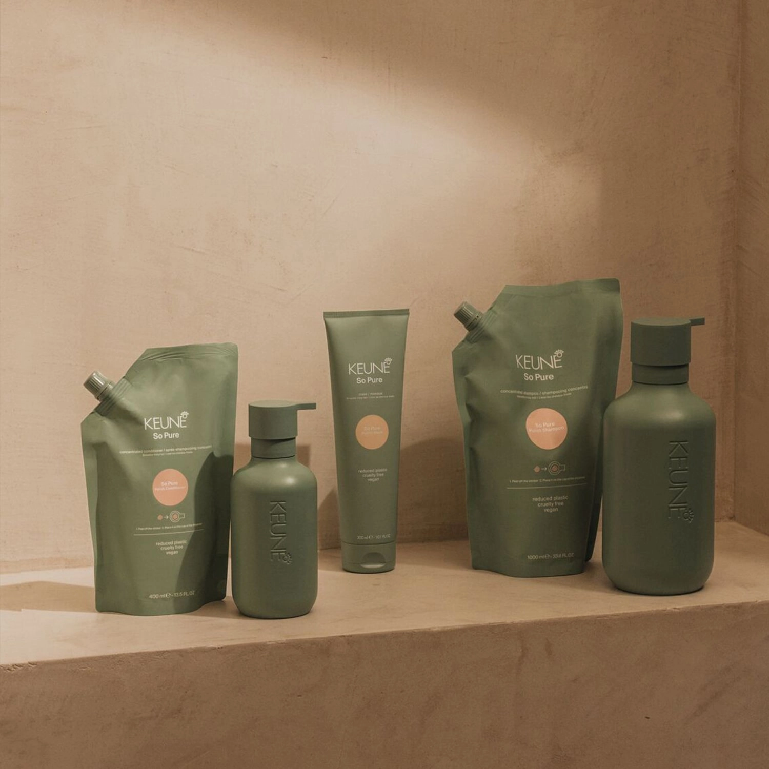Produto: Kit Keune So Pure Polish Home Care Refil e Dispenser Frasco (4 produtos)