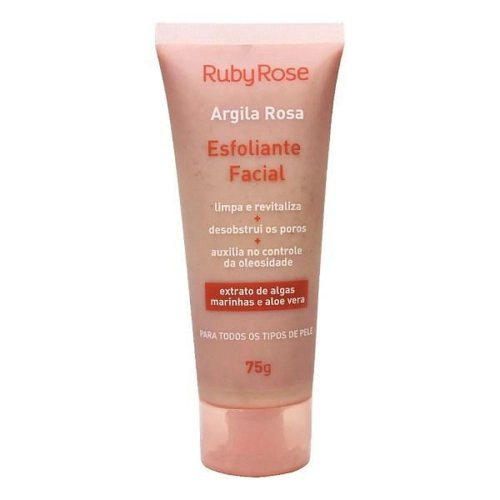 Produto: Esfoliante Facial Argila Rosa Ruby Rose 75g