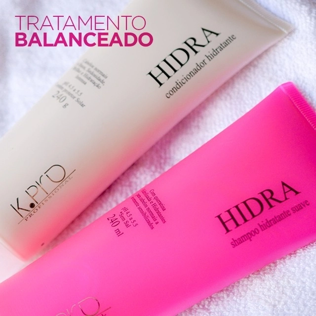 Produto Kit Shampoo e Condicionador Hidra K.Pro Profissional 240ml e 240g