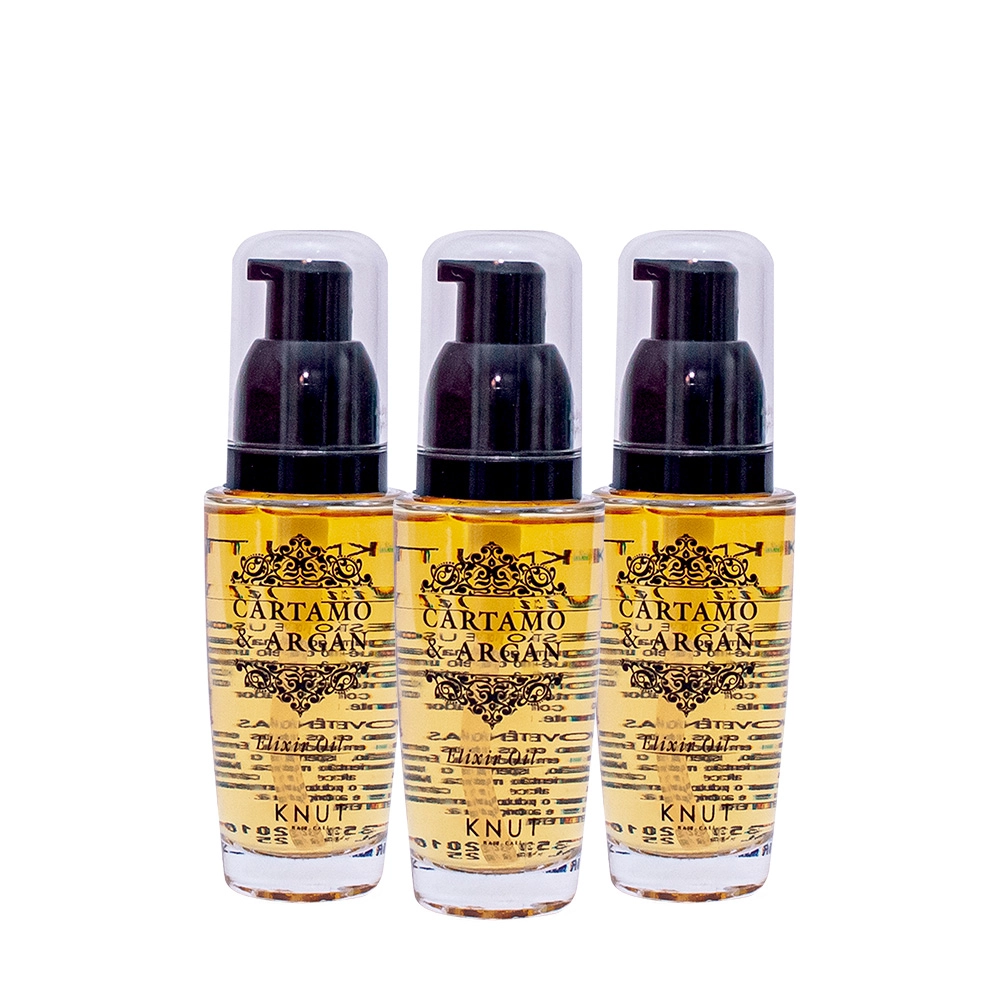 Kit Knut Elixir Oil Cártamo e Argan - Finalizador 35ml (3 unidades) Produto: Kit Knut Elixir Oil Cártamo e Argan - Finalizador 35ml (3 unidades)