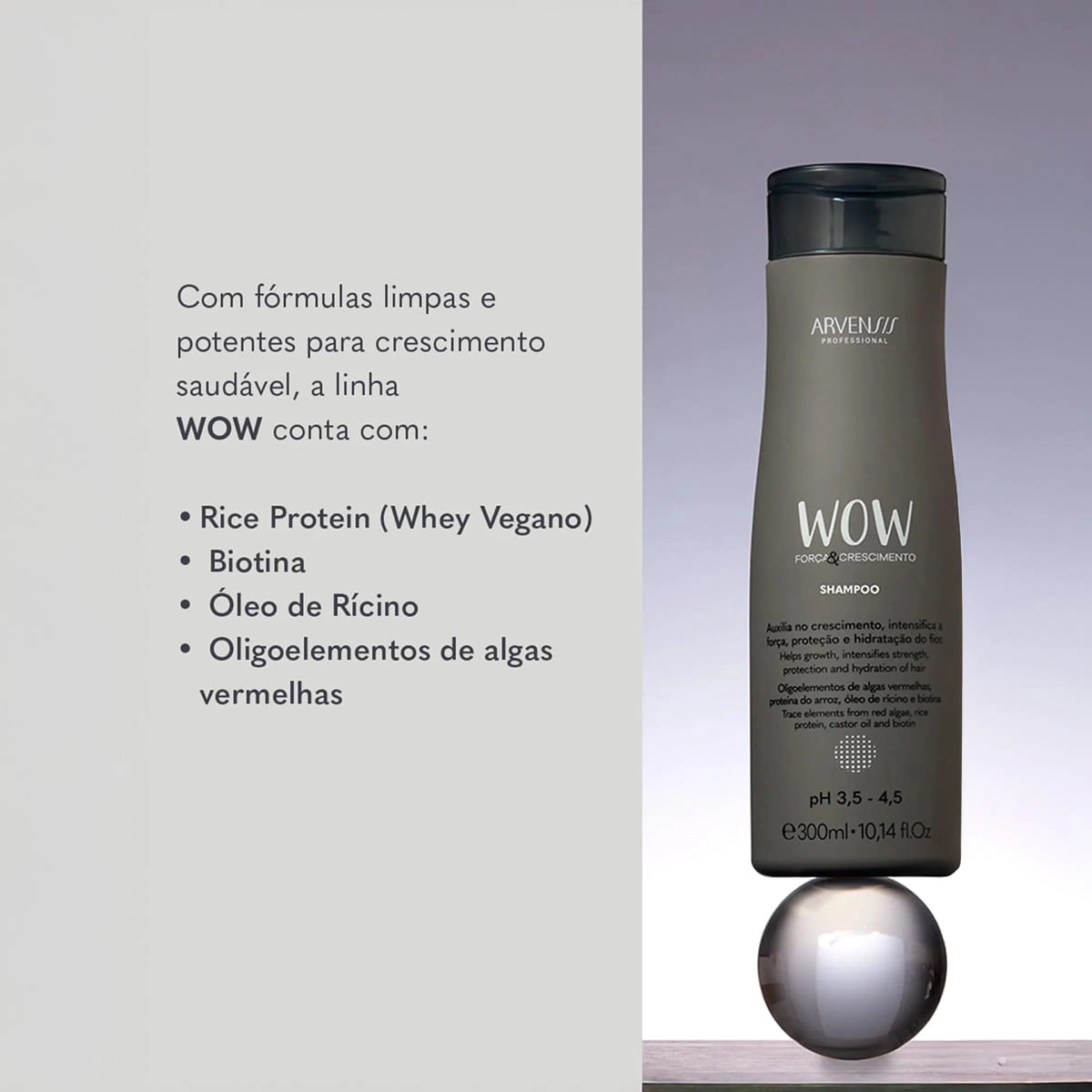 Produto: Kit Arvensis Wow Força e Crescimento Home Care Sérum (4 produtos)