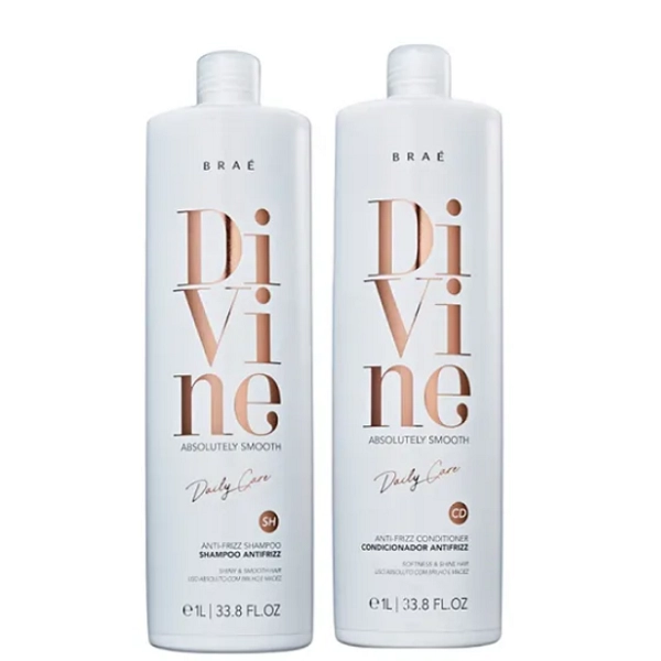Produto: Kit Braé Divine Anti Frizz Shampoo 1 Litro Condicionador 1 Litro e Máscara 200g