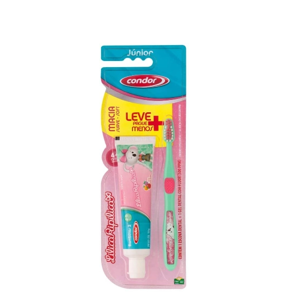 Produto: Condor Kit Infantil de Higiene Bucal Lilica Ripilica com Escova+Gel Dental