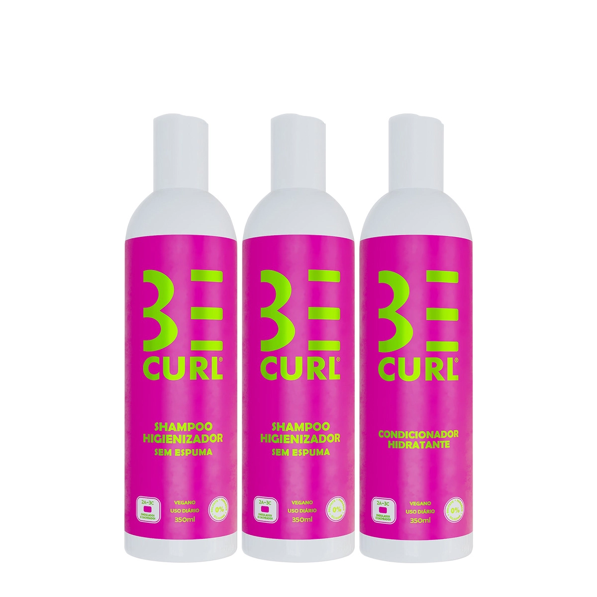 Produto: Kit Be Curl Shampoo Extra e Condicionador (3 produtos)