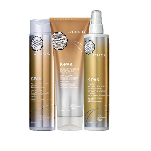 Produto: Kit Joico K-PAK Shampoo 300ml Condicionador 250ml Spray Reconstrutor 300ml