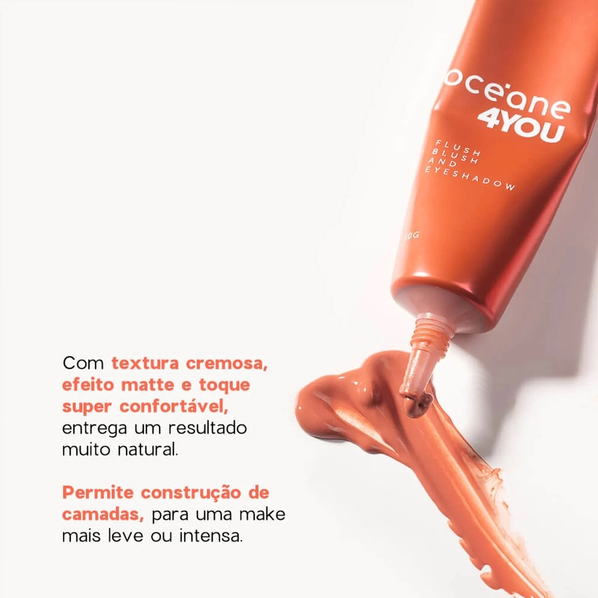 Produto: Blush e Sombra Multifuncional Flush Bright Joy Océane 4you 10g