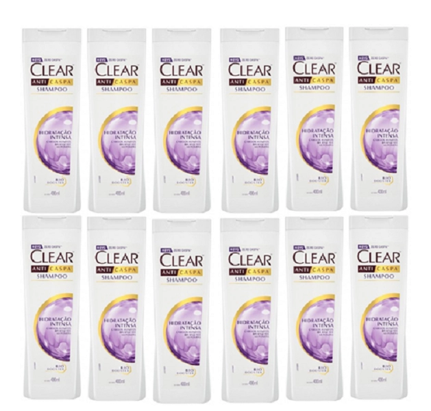 Produto: Clear Anti Caspa Hidratação Intensa Shampoo 400ml C/12