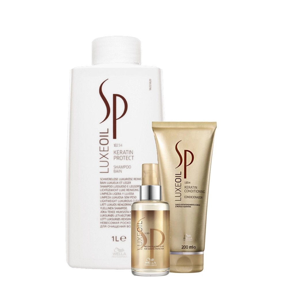 Produto: Kit SP System Professional Luxe Oil Shampoo Litro Condicionador P e Óleo 100ml (3 produtos)