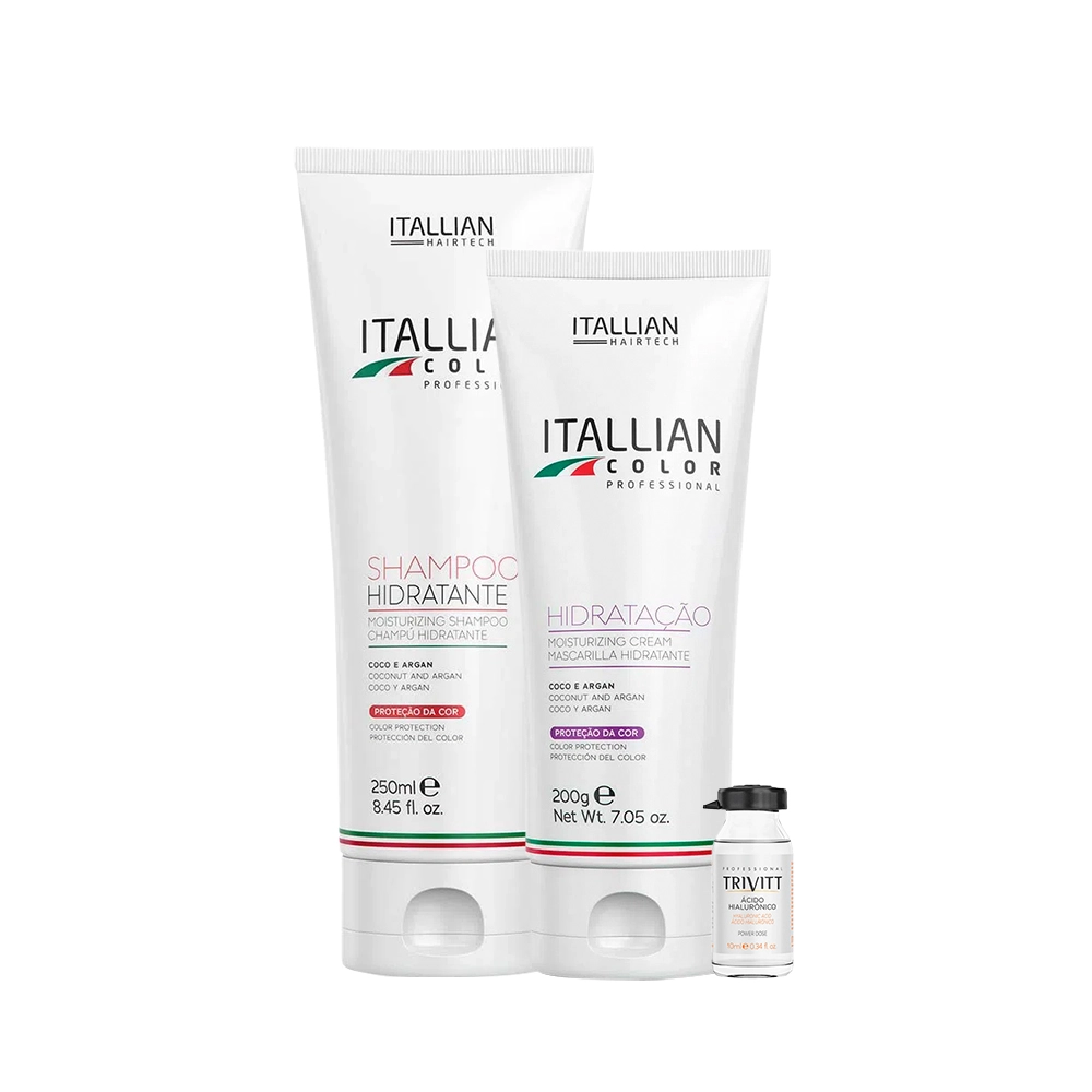 Kit Itallian Color Professional Protection Shampoo Máscara e Ampola de Tratamento (3 Produtos) Produto: Kit Itallian Color Professional Protection Shampoo Máscara e Ampola de Tratamento (3 Produtos)