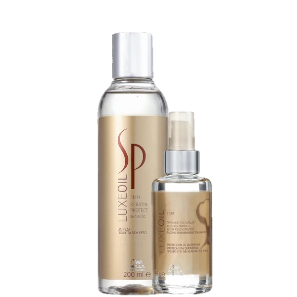 Produto: SP System Professional Luxe Oil Keratin Restore Shampoo 200ml e Oleo Capilar 100ml