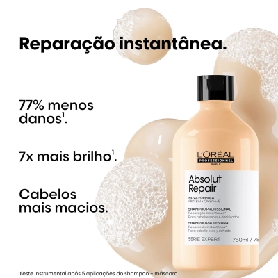Produto: Kit Shampoo 750ml e Máscara 500g L'Oréal Professionnel Absolut Repair