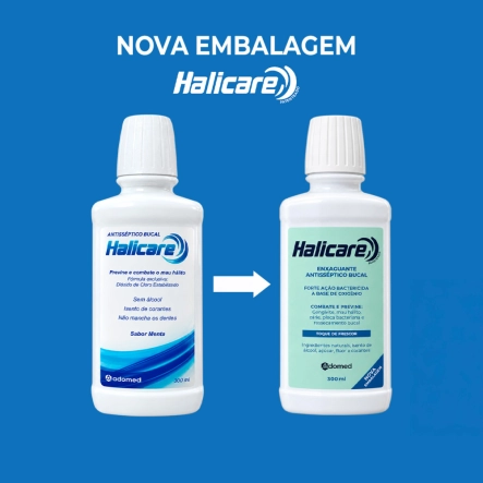 Produto: Enxaguante Bucal Antisséptico Odomed Halicare 300ml