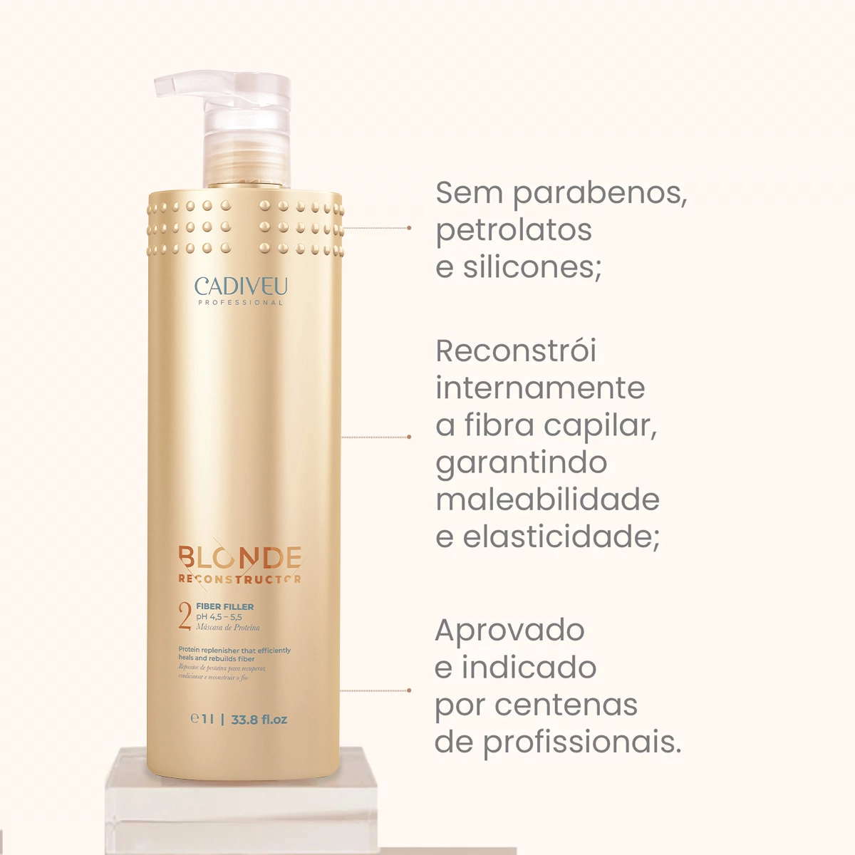 Produto: Máscara de Reconstrução Fiber Filler Cadiveu Blonde Reconstructor 1L