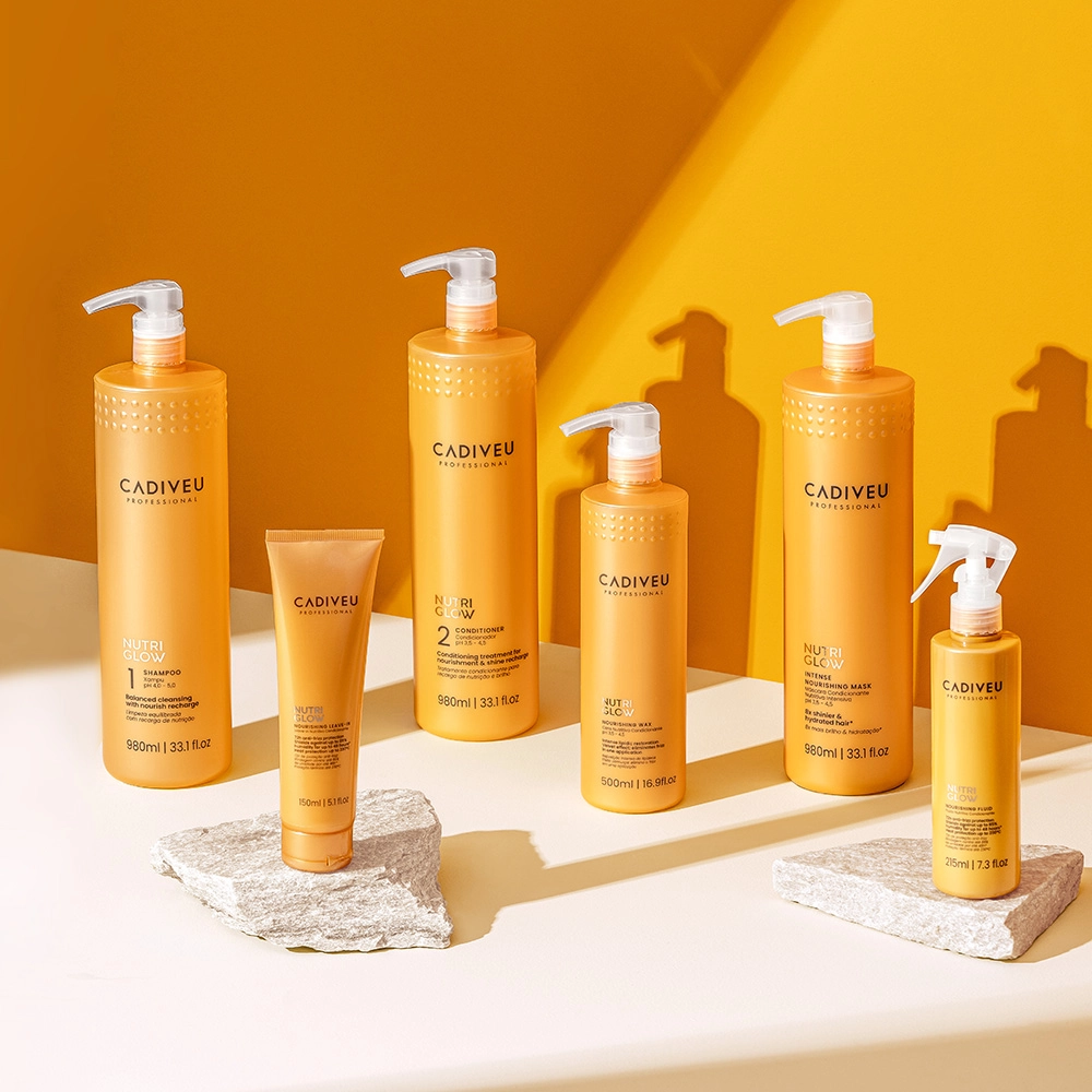 Produto: Kit Cadiveu Professional Nutri Glow Shampoo Condicionador Máscara Fluído Booster e Açaí Oil 60 (6 produtos)