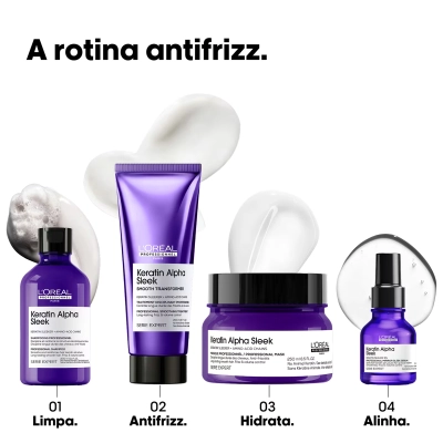L'Oréal Professionnel Keratin Alpha Sleek Serie Expert - Shampoo 300ml Produto L'Oréal Professionnel Keratin Alpha Sleek Serie Expert - Shampoo 300ml