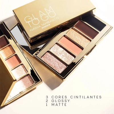 Kit Paleta de Sombras e Blush Duo Glam To Go Océane Edition Nádia Tambasco Produto Kit Paleta de Sombras e Blush Duo Glam To Go Océane Edition Nádia Tambasco