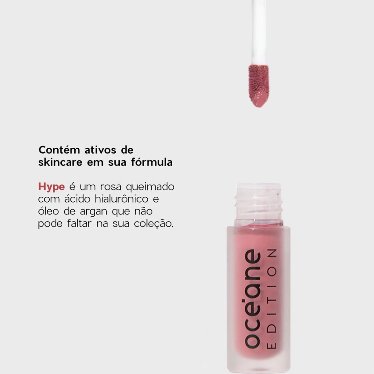 Produto: Kit Océane Edition Mini Blush Glossy Rose Pink e Batom Líquido Hype (2 produtos)