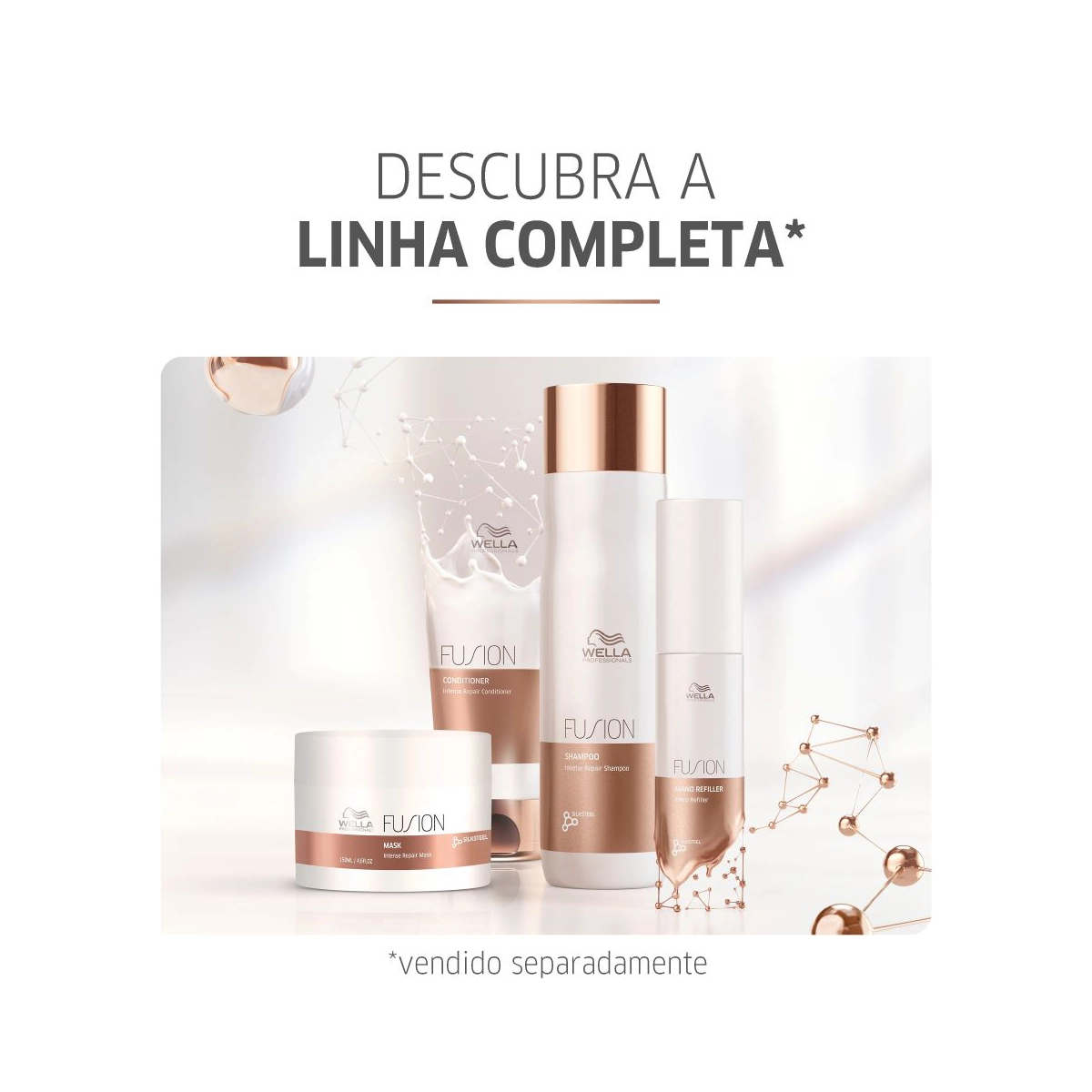 Produto: Kit Wella Professionals Fusion Shampoo Máscara e Oil G (3 produtos)