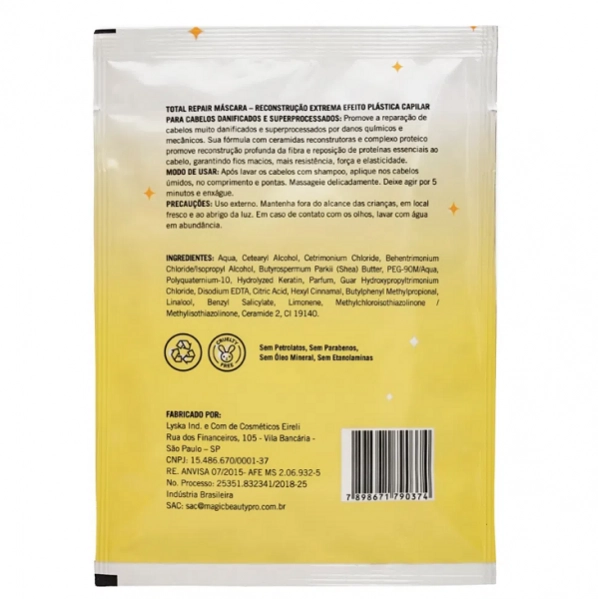 Produto: Magic Beauty Total Repair - Máscara Capilar Sachê 30g