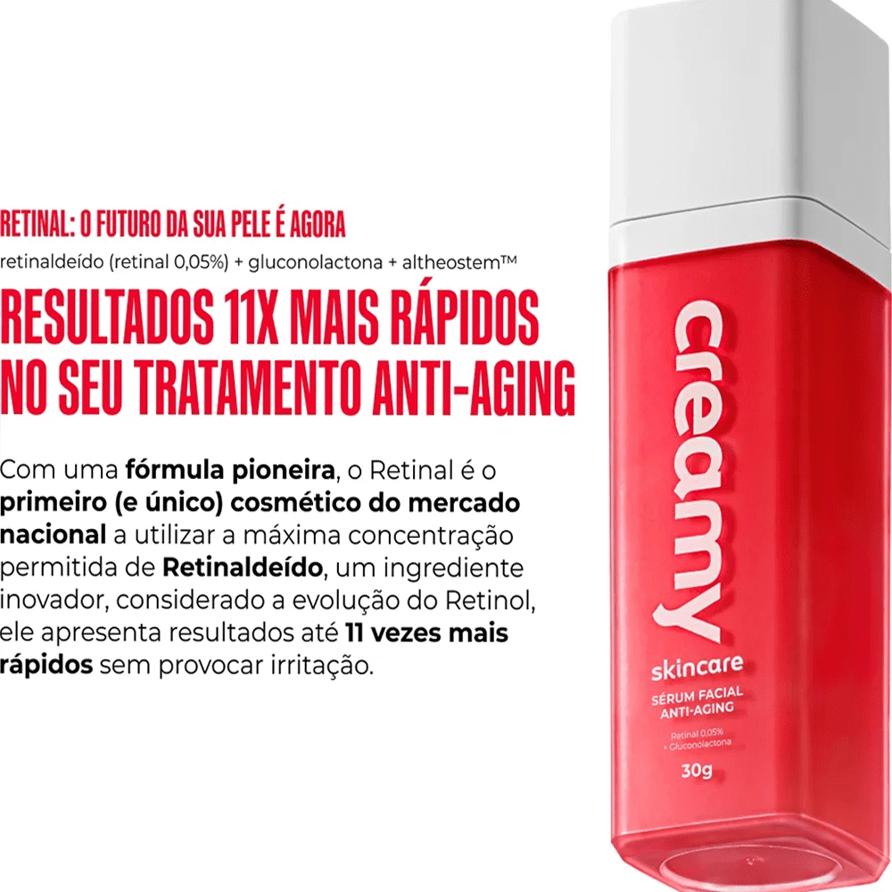 Produto: Sérum Facial Retinal Anti Idade Creamy Skincare 30ml