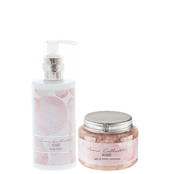 Produto: Locao Hidratante Corporal e Sais de Banho Kit Rose Flora Vie