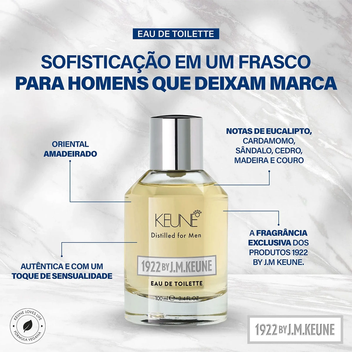 Produto: Perfume Masculino 1922 By J. M. Eau De Toilette Keune Hair Cosmetics 100ml