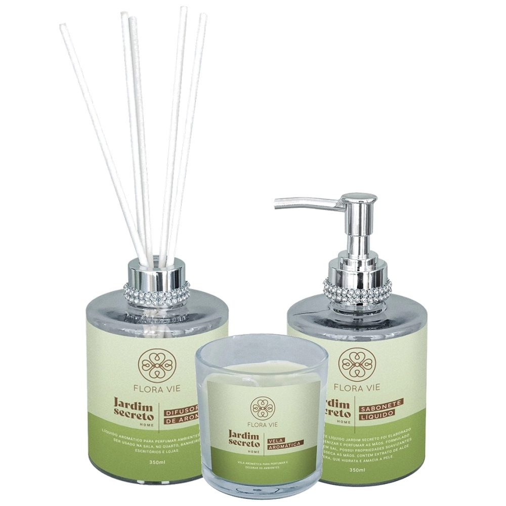 Kit Flora Vie Jardim Secreto Aroma Relaxante (3 Produtos) Produto: Kit Flora Vie Jardim Secreto Aroma Relaxante (3 Produtos)