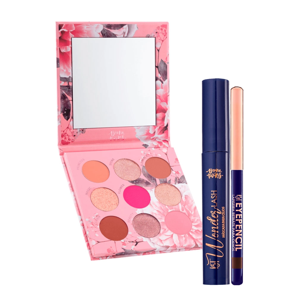 Produto: Kit EyePencil Brown  Máscara de Cilios Wonder Lash e BT Peony (3 Produtos)