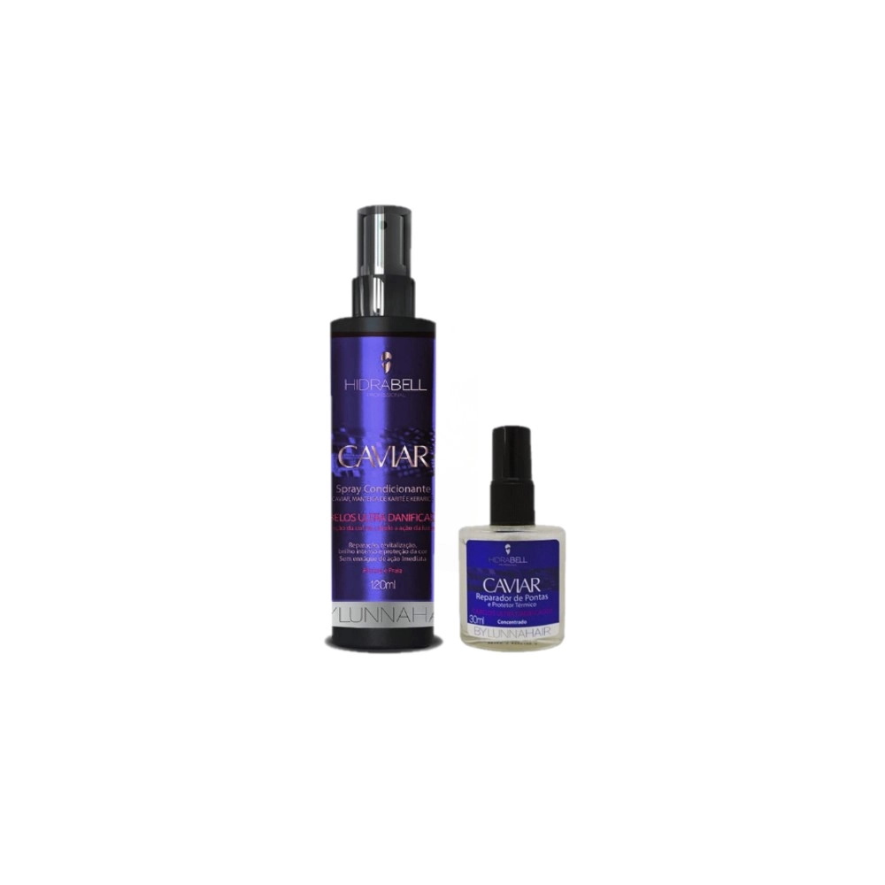 Kit Hidrabell Caviar By Lunna - Reparador Spray (2 produtos) Produto: Kit Hidrabell Caviar By Lunna - Reparador Spray (2 produtos)