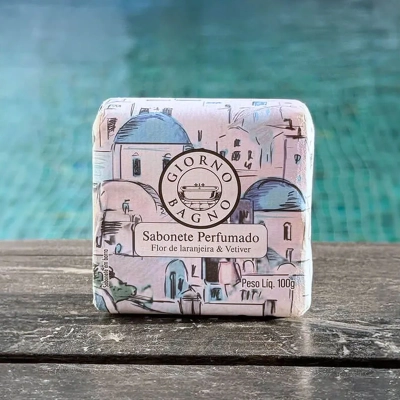 Produto Sabonete Natural Flor De Laranjeira E Vetiver Giorno Bagno 100g Kit