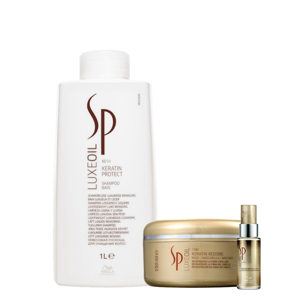 Produto: Kit SP System Professional Luxe Oil Keratin Shampoo Restore Máscara e Óleo 30ml (3 produtos)