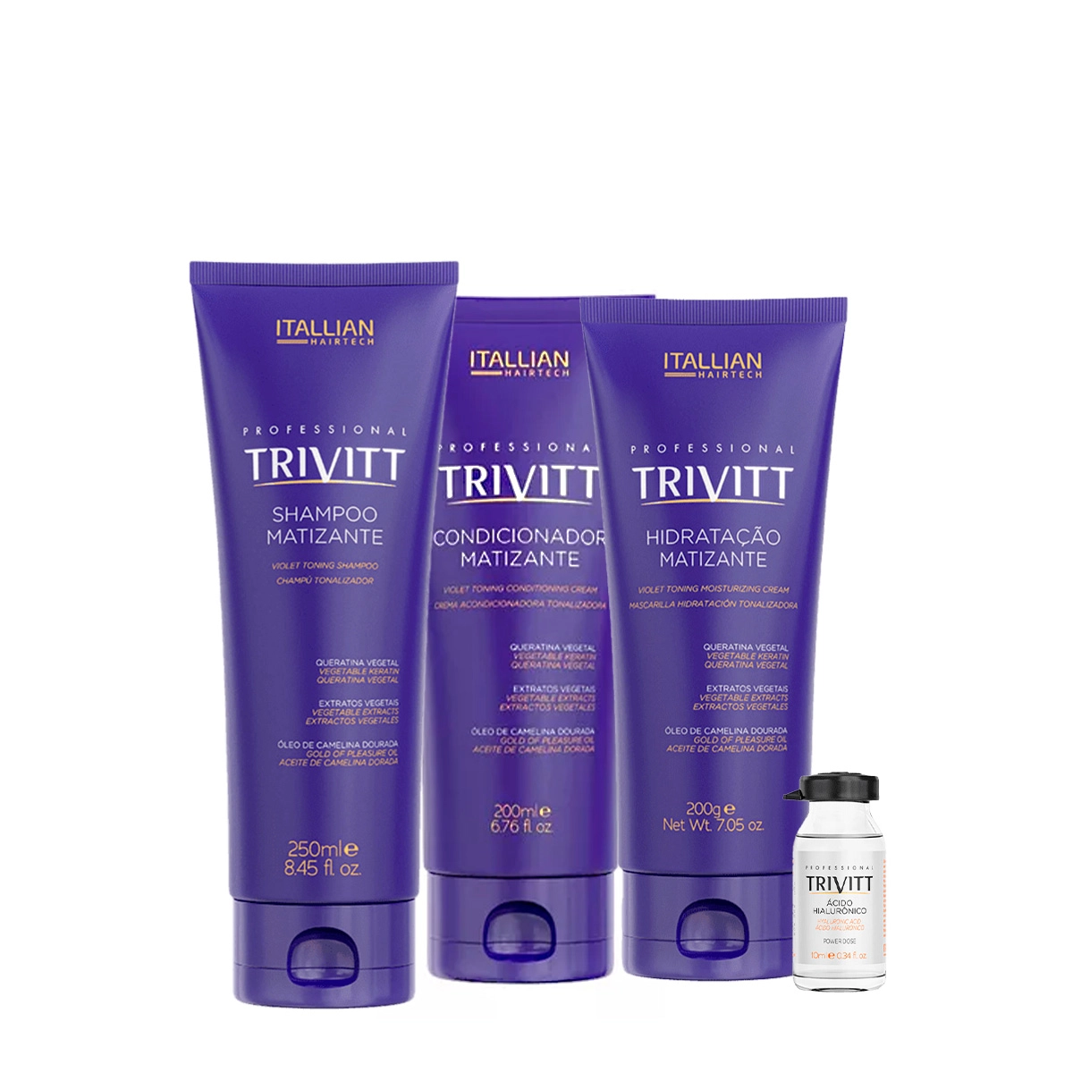 Produto: Kit Professional Trivitt Matizante Completo e Power Dose Ácido Hialurônico (4 produtos)