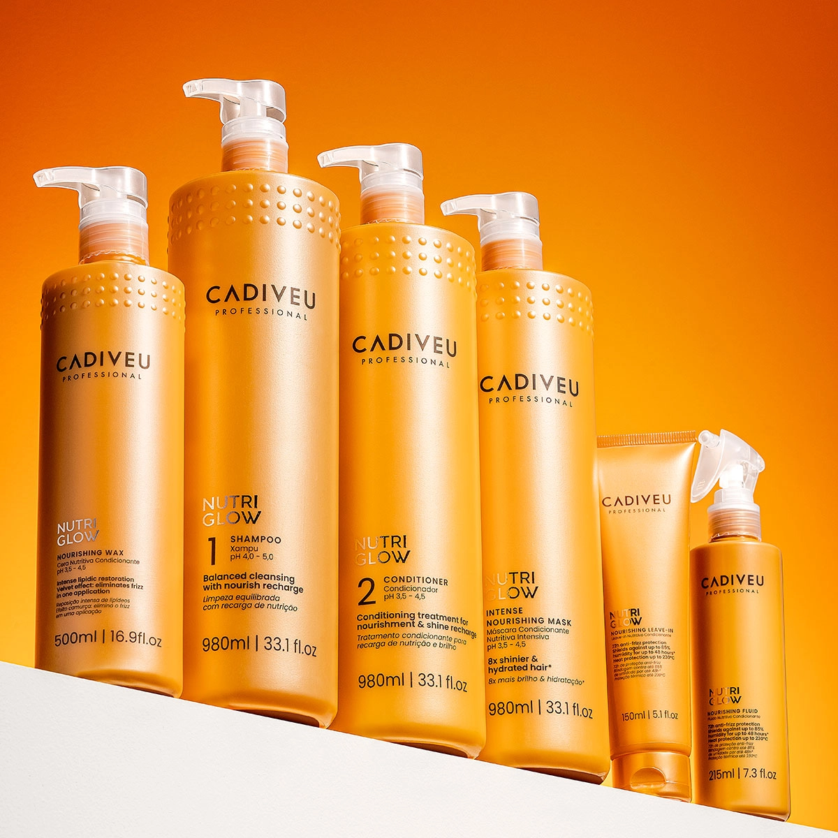 Produto: Kit Cadiveu Professional Nutri Glow Shampoo Condicionador Máscara G e Açaí Oil 110 (4 produtos)