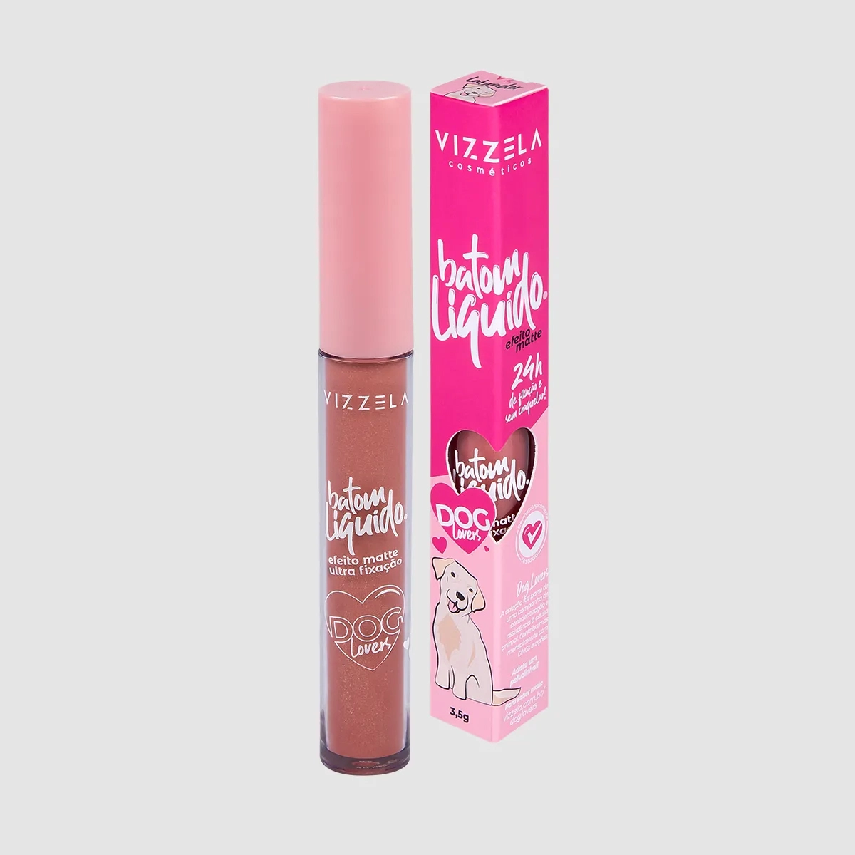 Produto: Batom Líquido Matte Dog Lovers Labrador Vizzela Dog Lovers 3,5g