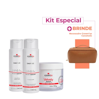 Produto: Kit Crown'us Professional Daily Use + Necessaire (4 Produtos)