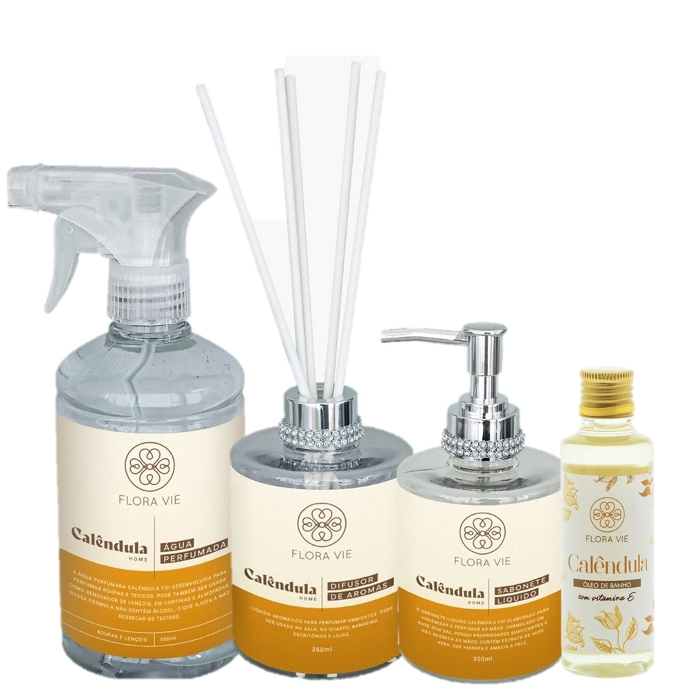 Produto: Kit Flora Vie Calendula Aroma Fragrantico e Pele Macia (4 Produtos)
