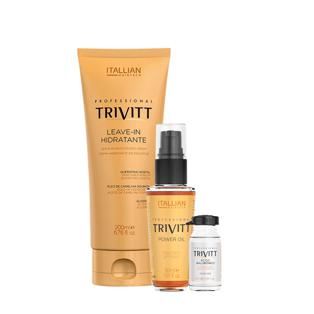 Kit Trivitt Professional Pós Química Ampola e Power Oil (3 Produtos) Produto: Kit Trivitt Professional Pós Química Ampola e Power Oil (3 Produtos)