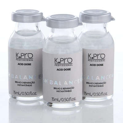 Ampola de Tratamento Capilar Ph Balancer Acid Dose K.Pro Profissional 3x15ml Produto Ampola de Tratamento Capilar Ph Balancer Acid Dose K.Pro Profissional 3x15ml