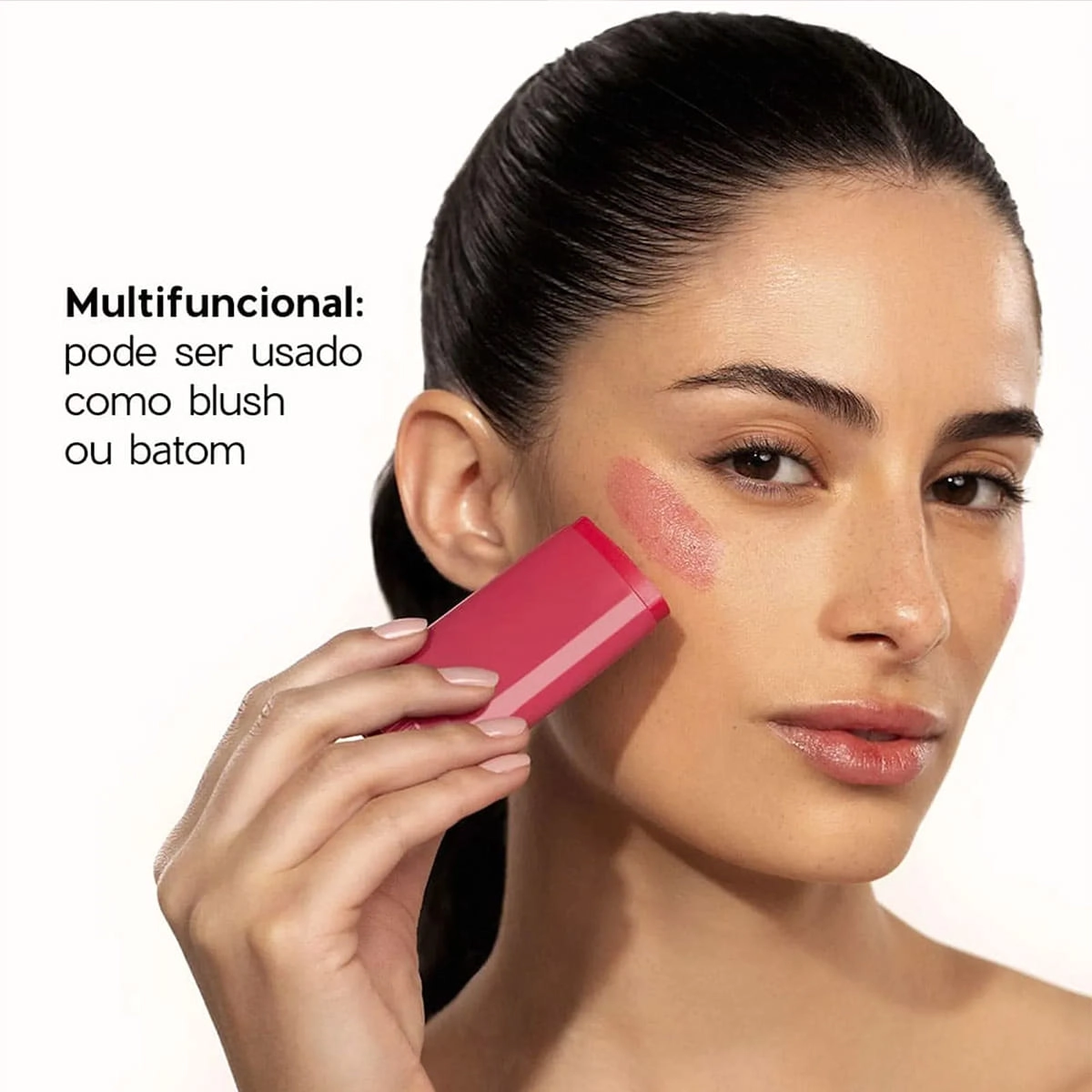 Produto Blush em Bastão Multifuncional Spice Pink Océane Limited Glowing Stick 12g