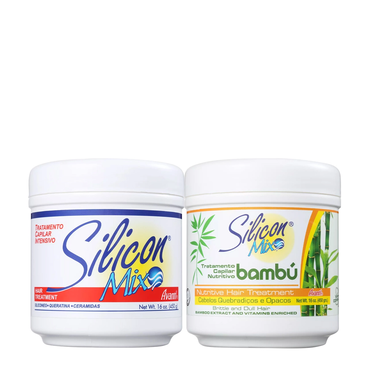 Produto: Kit Silicon Mix Avanti Hidratação Reconstrutiva Intensa Bambu Máscara 450 (2 produtos)