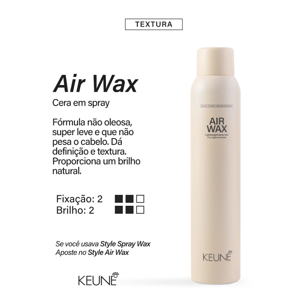 Produto: Cera Modeladora em Spray Air Wax Keune Style 200ml