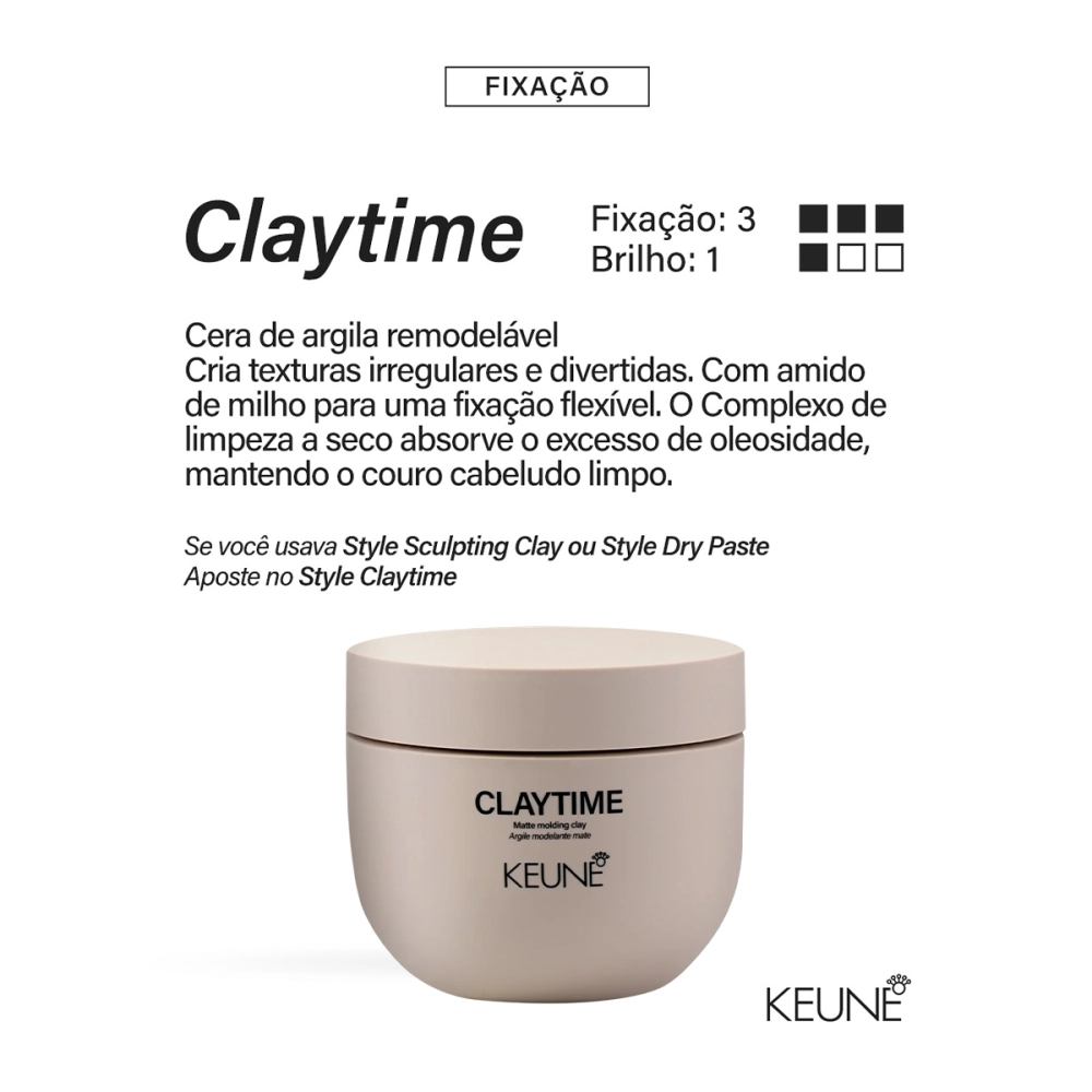 Produto: Cera Modeladora Claytime Keune Style 100ml