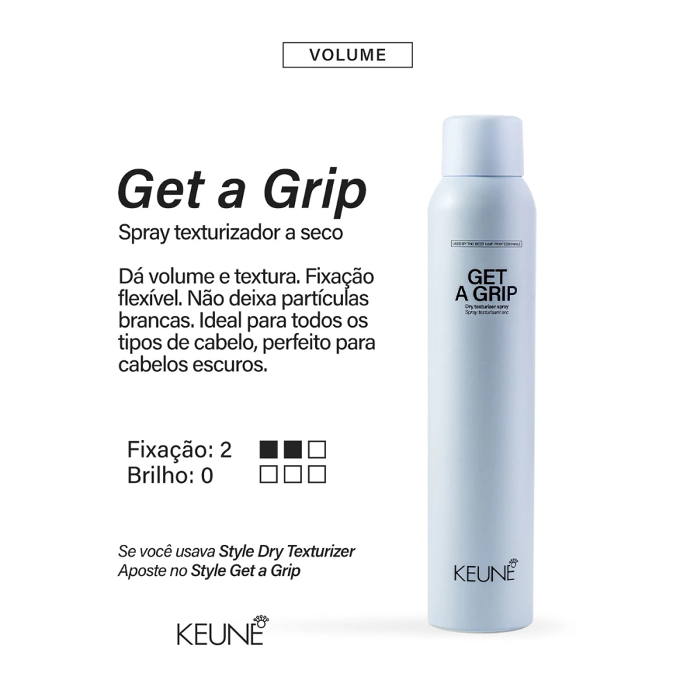 Produto: Spray Texturizador Seco Get a Grip Keune Style 200ml